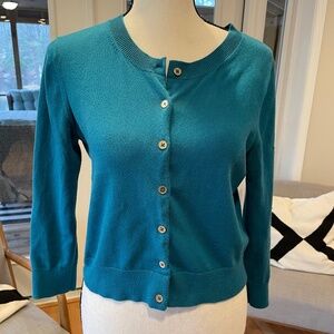 Boden Teal Cardigan XS
